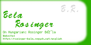 bela rosinger business card